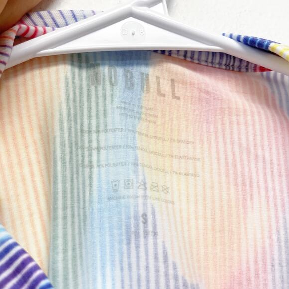 NoBull Women's Rainbow Short Sleeve All Pride Cross Fit Workout Shirt S - Picture 5 of 5